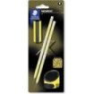 Staedtler Norix Pack de 2 Lapices de Grafito HB + Borrador + Sacapuntas - Madera Negra - Diseño Inteligente