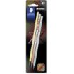 Staedtler Norix Pack de 3 Lapices de Grafito HB - Madera Negra - Diseño Inteligente