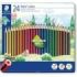 Staedtler Noris Colour 185 Caja Metalica con 24 Lapices Hexagonales de Colores - Fabricados en Wopex - Muy Resistentes - Madera de Fuentes Sostenibles - Colores Surtidos