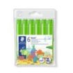 Staedtler Noris Jumbo 340 Pack de 6 Rotuladores Jumbo - Punta de Fibra - Trazo 3mm - Tapa Ventilada - Color Verde Claro