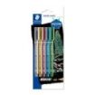 Staedtler Metallic Pen Pack de 5 Rotuladores de Punta Fina - Trazo 1 - 2mm - Tinta Base de Agua - Colores Surtidos