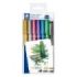 Staedtler Metallic Pen Pack de 6 Rotuladores de Punta Fina Trazo 1 - 2mm + Rotulador Pigment Liner Trazo 0.3 - 2mm - Tinta Base de Agua - Colores Surtidos