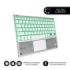 Subblim Teclado Retroiluminado Ultrafino SMART BT - TouchPad - Iluminación Hasta 7 Colores Ajustables - Bluetooth 3.0 - Autonomia 30 dias - Color Plata