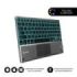 Subblim Teclado Retroiluminado Ultrafino SMART BT - TouchPad - Iluminación Hasta 7 Colores Ajustables - Bluetooth 3.0 - Autonomia 30 dias - Color Negro