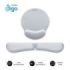 Subblim Pack Ergo MemoryFlex Alfombrilla Ergonomica para Raton y Reposamuñecas Teclado - Espuma Elastica - Microtexturizada Impermeable - Base Antideslizante - Color Plata