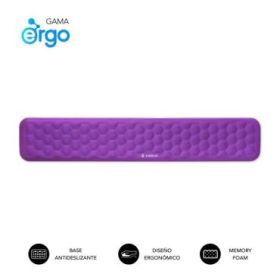 Subblim Ergo Airpadding Reposamuñecas para Teclado - Espuma Viscoelastica 65D - Tejido AirMesh Transpirable - Base Antideslizante - Color Lila