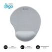 Subblim Ergo Neogel Alfombrilla Ergonomica para Raton - Espuma Elastica - Microtexturizada Impermeable - Base Antideslizante - Color Plata