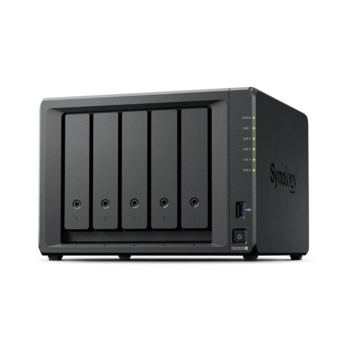 Synology DiskStation DS1525+ NAS 8GB - 5 Bahias - Procesador AMD - Color Negro