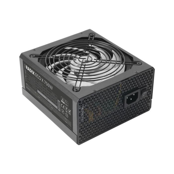Tacens Radix Eco X 750 Fuente de Alimentacion 750W ATX - PFC Activo - Ventilador 140mm de 12dB - 80 Plus Silver - 160x150x85mm - Color Negro