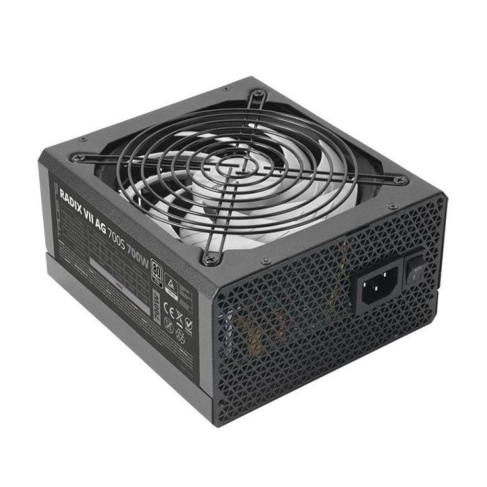 Tacens Radix VII AG 700S Fuente de Alimentacion 700W ATX - PFC Activo - Ventilador 140mm de 12dB - 80 Plus Silver - Cableado Modular - 160x150x85mm - Color Negro
