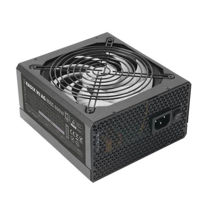 Tacens Radix VII AG 800S Fuente de Alimentacion 800W ATX - PFC Activo - Ventilador 140mm de 12dB - 80 Plus Silver - Cableado Modular - 160x150x85mm - Color Negro