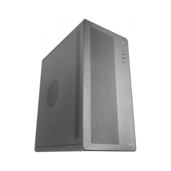 Tacens Aerom Caja Minitorre Micro ATX/Mini ITX - Ventilador Ultrasilencioso de 120mm - Panel Frontal y Lateral de Malla - Estructura Metalica - Puerto de Audio/USB-A - 380x330x189mm - Color Negro