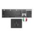 Tacens Zenith Combo Pack Inalabrico de Teclado Completo + Raton y Alfombrilla - Disposicion Italiana QWERTY IT - Teclas Silenciosas de Perfil Bajo - Sensor de 3200dpi - Conexion Dual Link 2.4GHz - Switches HUANO - Color Negro