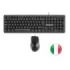 Tacens Anima ACP02 Pack USB Teclado Multimedia + Raton 1200dpi 3 Botones - Disposicion Italiana QWERTY IT - Cable de 1.3m - Teclas de Membrana - Sensor Optico - Uso Diestro - Color Negro