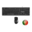Tacens Anima ACP02 Pack USB Teclado Multimedia + Raton 1200dpi 3 Botones - Disposicion Portuguesa QWERTY PT - Cable de 1.3m - Teclas de Membrana - Sensor Optico - Uso Diestro - Color Negro