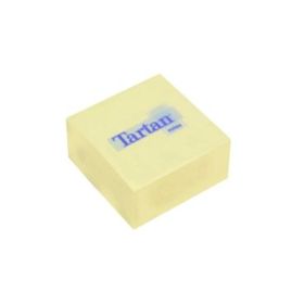 Tartan Cubo de 400 Notas Adhesivas Reposicionables - 76x76mm - Color Amarillo Claro