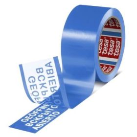 Tesa 64007 Cinta para Precintado a Prueba de Manipulaciones 50mm x 50 Metros - Para Aplicacion Manual y Automatica - Adhesivo Acrilico a Base de Agua - Color Azul