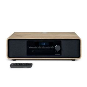 Thomson MIC300IBT Micro Cadena 60W Bluetooth 5.0 - Reproductor de CD, Radio FM, Reproductor USB (MP3) - Funcion de Carga Inalmbrica - Mando a Distancia - Color Madera/Negro