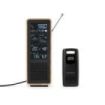 Thomson Altavoz Bluetooth con Estacion Meteorologica y Radio FM - Potencia Musical 15W - Pantalla Retroiluminada - Sonda Exterior Inalambrica - Color Madera y Negro