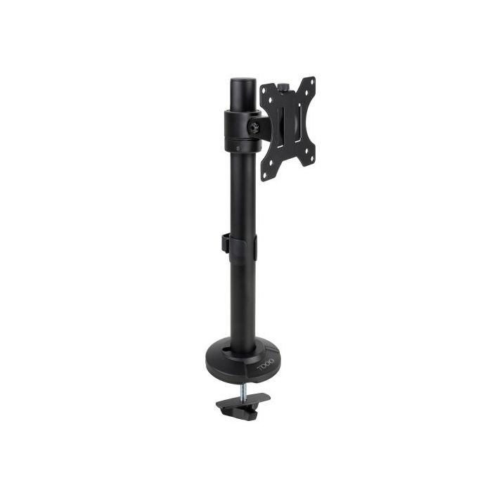 Tooq Soporte de Mesa para Monitor de 17"-32" - Altura, Rotacion y Giro Regulables - Gestion de Cables - Peso Max 8Kg - VESA 100X100mm - Color Negro