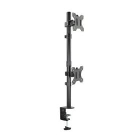 Tooq Soporte de Mesa para 2 Monitores en Vertical de 13"-32" - Giratorio e Inclinable - Peso Max 8kg x Brazo - VESA 100x100mm