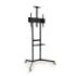Tooq Nefertiti Soporte de Suelo con Ruedas para Pantallas 37" a 70" - Altura Ajustable - Bloqueo de Ruedas - Estante - Bandeja Superior para Webcam - Gestion de Cables - Peso Max 70kg - VESA Max 600X400mm - Color Negro