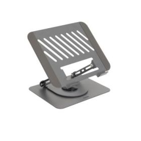 Tooq PH-DAFNE-G Soporte de Sobremesa para Portatil - De 11" a 17" - Acero - Rotacion 360 - Plegable y Portatil - Estable y Antideslizante - Ajustable - Color Gris Oscuro