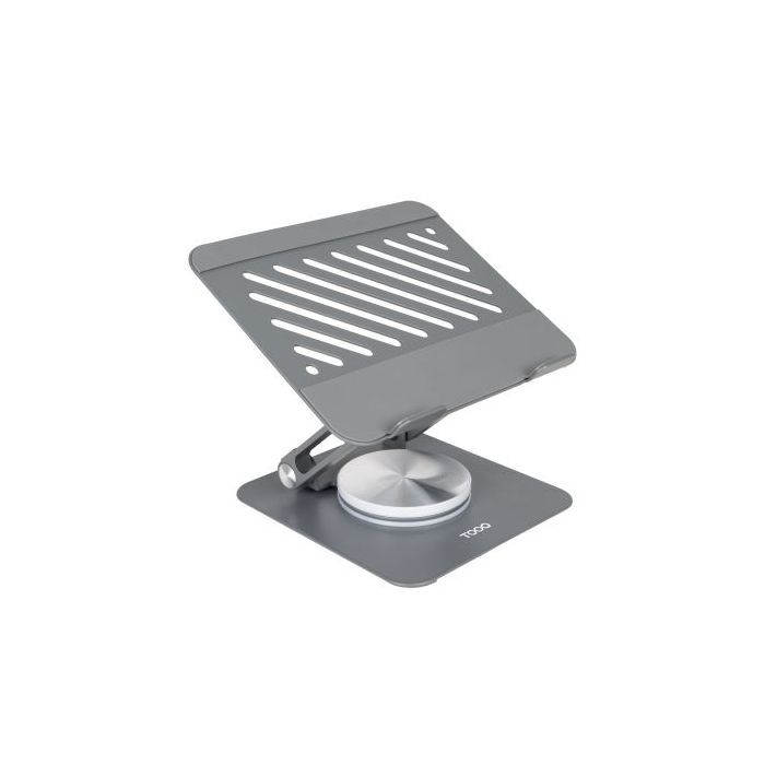 Tooq Soporte para Portatil hasta 13" - Rotacion 360 - Plegable y Portatil - Color Gris
