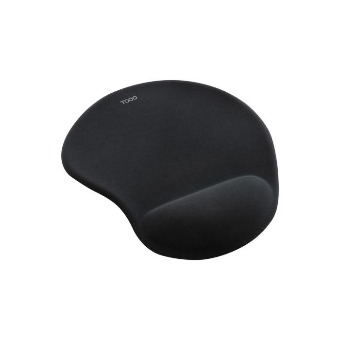Tooq TQMP1001-B Alfombrilla Raton Ergonomica - Reposamuñecas de Gel - Superficie Suave, Elastica, Transpirable y Resistente - Color Negro