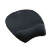 Tooq TQMP1002-B Alfombrilla Raton Ergonomica - Reposamuñecas Espuma Viscoelastica - Superficie Suave, Elastica, Transpirable y Resistente - Color Negro