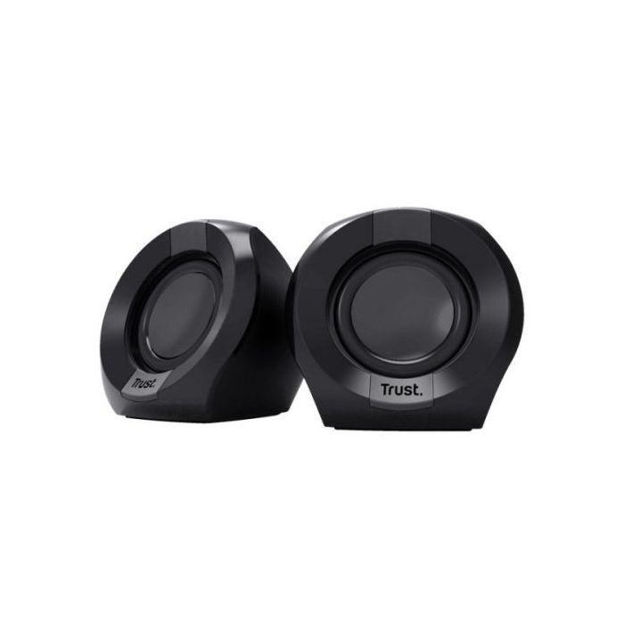 Trust Altavoces 2.0 USB 8W - Entrada y Salida Jack 3.5mm - Cable de 1.30m - Color Negro