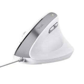 Trust Ergo Bayo Teclado - DPI Ajustable 800-2400ppp - 6 Botones - Cable 150cm -Color Blanco