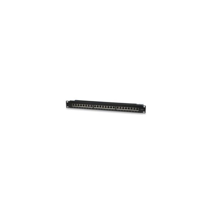 WP Patch Panel de 24 Puertos RJ45 CAT6 FTP - 1U IDC - Color Negro