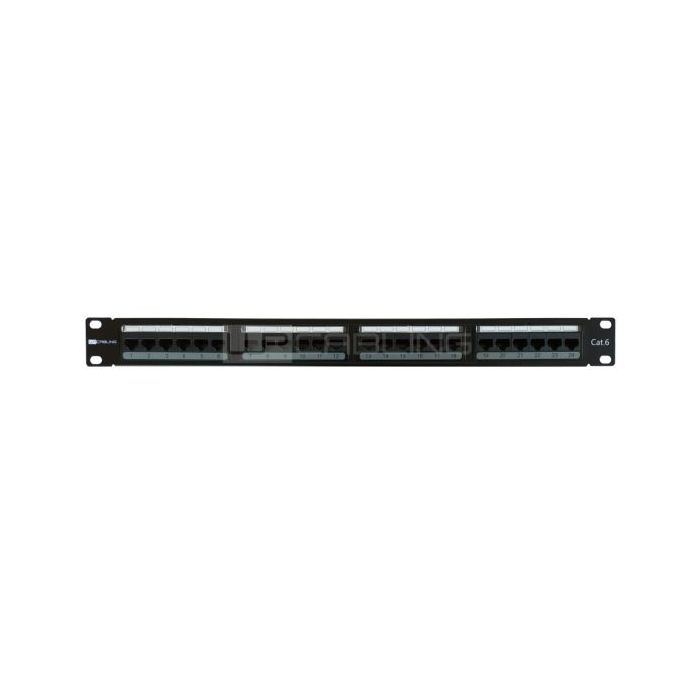 WP Patch Panel de 24 Puertos RJ45 CAT6 UTP - 1U IDC - Color Negro