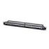 WP Patch Panel de 24 Puertos RJ45 UTP - 1U IDC sin Apantallar - Color Negro