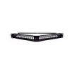 WP Patch Panel de 24 Puertos RJ45 CAT6 UTP - 1U Keystone Angulado - Color Negro