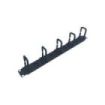 WP Guia 1U Cableado con 5 Anillos - Plastico - sin Tapa - 490x15x55mm - Color Negro