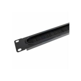 WP Guia 1U Cableado con Cepillo - 490x15x55mm - Color Negro