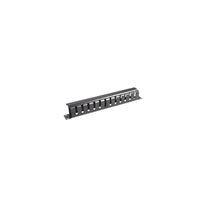 WP Guia 2U Cableado con Tapa - 490x100x80mm - Color Negro