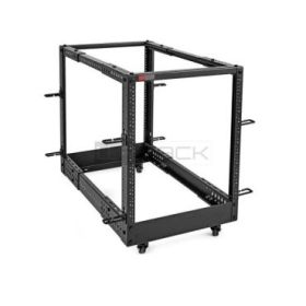 WP ROS-126X-B Bastidor Abierto de Suelo 12U - Estructura de Acero Macizo - Fondo Ajustable hasta 1023mm - Ancho 600mm - 600x1023x665mm - Color Negro