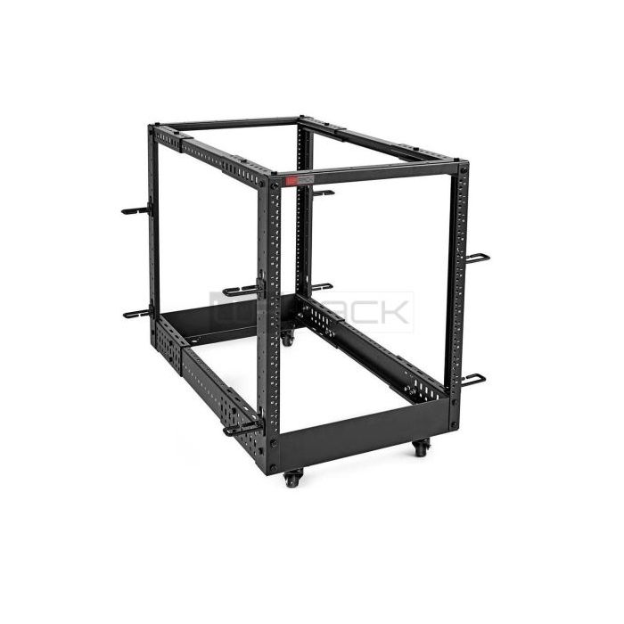 WP ROS-156X-B Bastidor Abierto de Suelo 15U - Estructura de Acero Macizo - Fondo Ajustable hasta 1023mm - Ancho 600mm - 600x1023x800mm - Color Negro