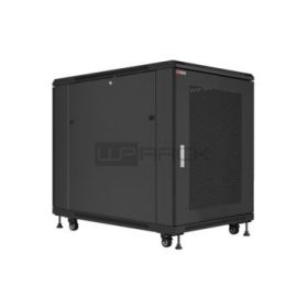 WP RSB-10608-B Armario de Suelo para Redes 10U - Puerta de Acero Perforada - Cerradura de Seguridad - 600x800x594mm - Color Negro