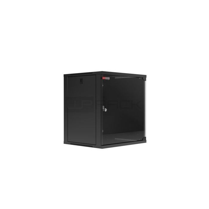 WP RWA-12606-B Armario Mural 12U - Puerta de Cristal - Cerradura de Seguridad - 540x600x580mm - Color Negro