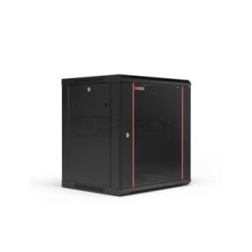 WP RWB-06605-B Armario Mural 6U - Puerta de Cristal - Cerradura de Seguridad - 600x500x370mm - Color Negro