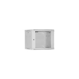 WP RWB-06605-G Armario Mural 6U - Puerta de Cristal - Cerradura de Seguridad - 600x500x370mm - Color Gris