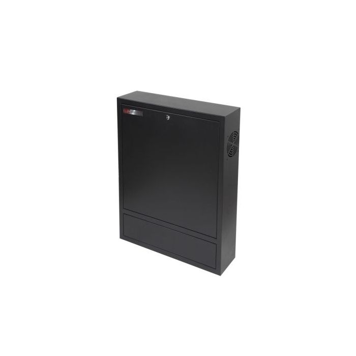 WP RWN-02601-B Armario Mural Vertical 4U - Cerradura de Seguridad con Llave Tubular - 600x150x750mm - Color Negro