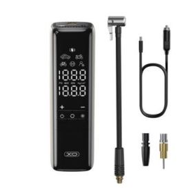 XO CZ017 Inflador de Aire Portatil - Pantalla LCD - 3 Bocas - 12V - Color Negro