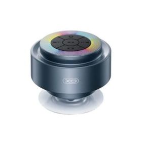 XO F64 Altavoz Bluetooth - Impermeable - Ideal para Ducha - IP67 - RGB - Ventosa Super Potente - Incluye Microfono para Llamadas - Color Negro