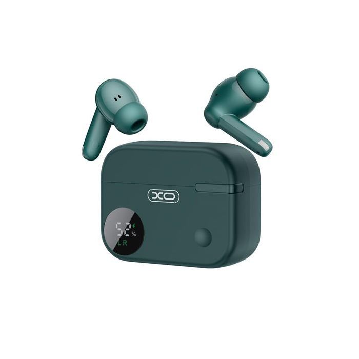 XO G34 Auriculares Bluetooth 5.4 - TWS - Cancelacion de Ruido ENC+ANC - Caja con Display LCD - Color Verde
