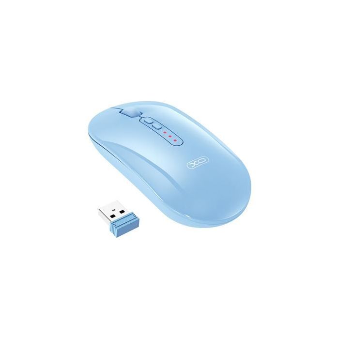 XO M13 Raton Inalambrico - Bluetooth y RF 2.4GHz - 1600DPI - Color Azul